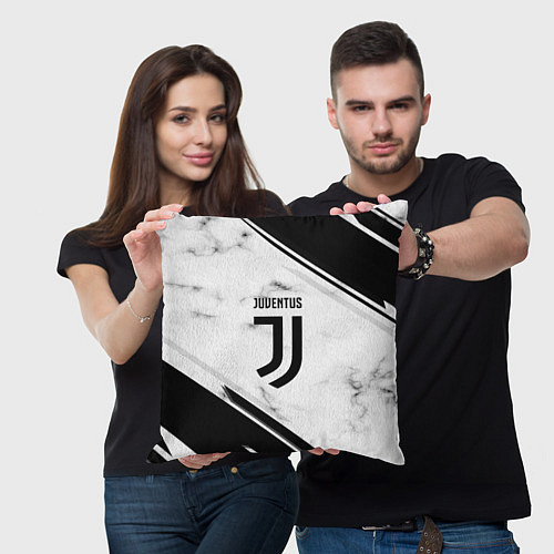 Подушка квадратная Juventus / 3D-принт – фото 3