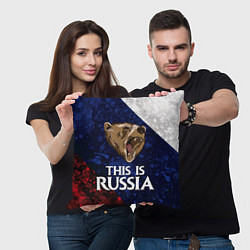 Подушка квадратная Russia: Roaring Bear, цвет: 3D-принт — фото 2