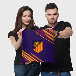 Подушка квадратная Atletico Madrid, цвет: 3D-принт — фото 2