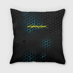 Подушка квадратная Cyberpunk 2077: Blue Carbon, цвет: 3D-принт