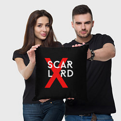 Подушка квадратная Scarlxrd Logo, цвет: 3D-принт — фото 2