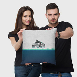 Подушка квадратная Business Shark, цвет: 3D-принт — фото 2