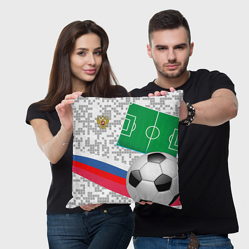 Подушка квадратная Русский футбол / 3D-принт – фото 3