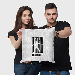 Подушка квадратная Cris7iano Juventus, цвет: 3D-принт — фото 2
