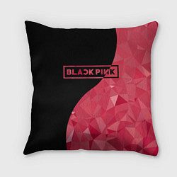 Подушка квадратная Black Pink: Pink Polygons, цвет: 3D-принт