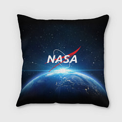 Подушка квадратная NASA: Sunrise Earth, цвет: 3D-принт