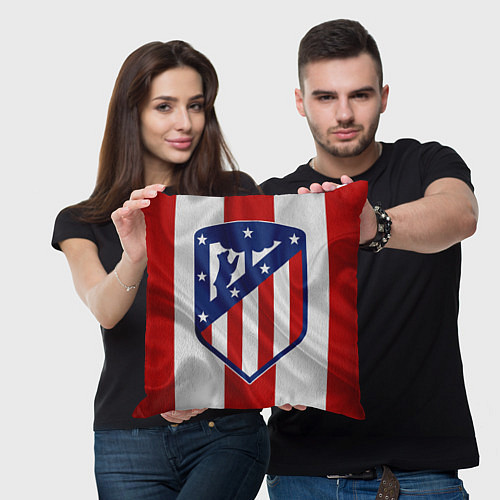 Подушка квадратная ATLETICO MADRID / 3D-принт – фото 3