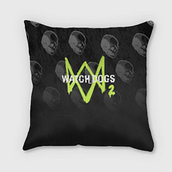 Подушка квадратная Watch Dogs 2: Skulls Pattern, цвет: 3D-принт