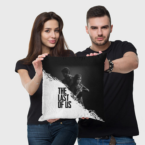 Подушка квадратная The Last of Us: White & Black / 3D-принт – фото 3