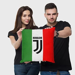 Подушка квадратная Ronaldo Juve Italy, цвет: 3D-принт — фото 2