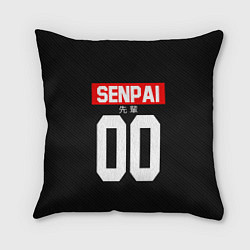 Подушка квадратная Senpai 00: Black Style, цвет: 3D-принт