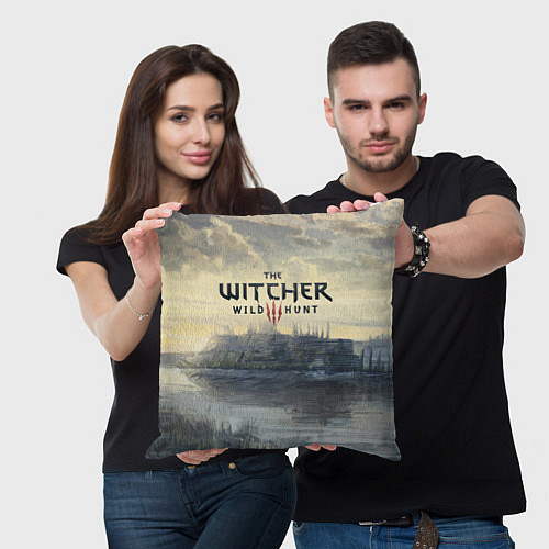 Подушка квадратная The Witcher 3: Wild Hunt / 3D-принт – фото 3