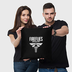 Подушка квадратная Fireflies: White Logo, цвет: 3D-принт — фото 2