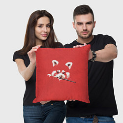 Подушка квадратная Красная панда с кисточкой, цвет: 3D-принт — фото 2