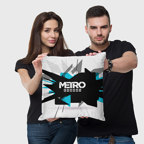 Подушка квадратная Metro: Exodus Sky / 3D-принт – фото 3