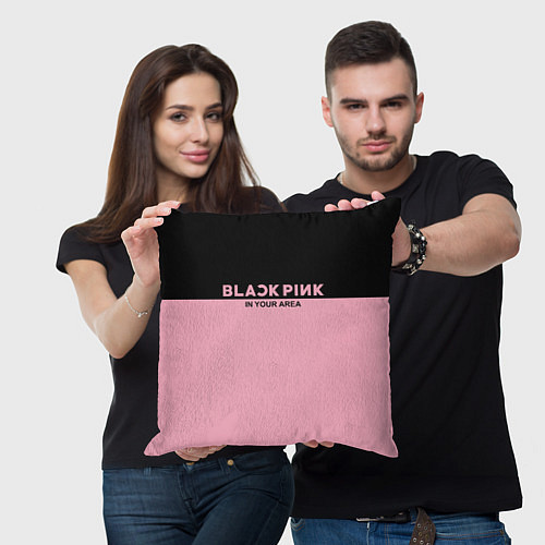 Подушка квадратная Black Pink: In Your Area / 3D-принт – фото 3