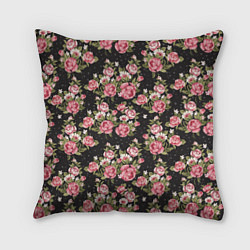 Подушка квадратная Брендовые цветы, цвет: 3D-принт