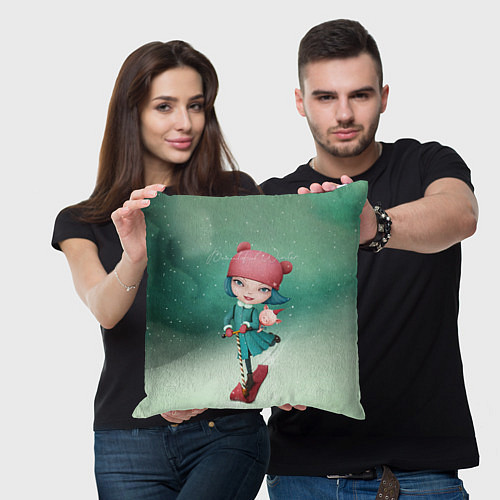 Подушка квадратная Beautiful Winter / 3D-принт – фото 3