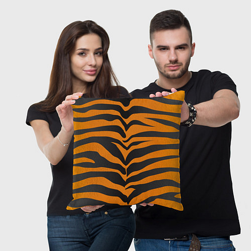 Подушка квадратная Шкура тигра / 3D-принт – фото 3