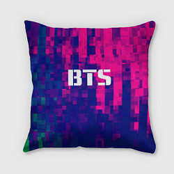 Подушка квадратная BTS: Blue & Pink Neon, цвет: 3D-принт