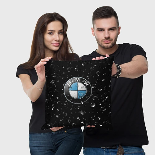 Подушка квадратная BMW под Дождём / 3D-принт – фото 3