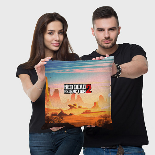 Подушка квадратная RDR 2: Wild West / 3D-принт – фото 3