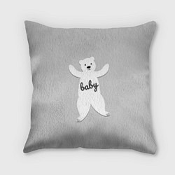 Подушка квадратная Baby Bear, цвет: 3D-принт