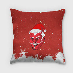 Подушка квадратная Сатана Санта, цвет: 3D-принт