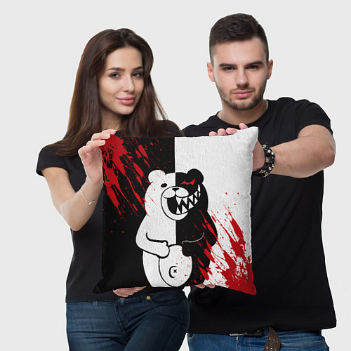 Подушка квадратная MONOKUMA / 3D-принт – фото 3