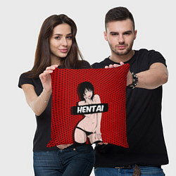 Подушка квадратная HENTAI CHAN, цвет: 3D-принт — фото 2