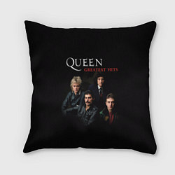 Подушка квадратная Queen: Greatests Hits, цвет: 3D-принт