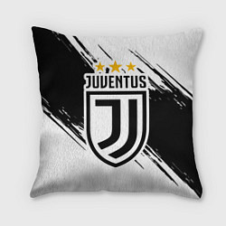 Подушка квадратная Juventus: 3 Stars, цвет: 3D-принт