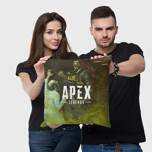 Подушка квадратная Apex Legends: Toxic Soldier / 3D-принт – фото 3