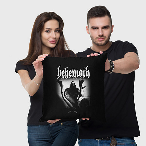Подушка квадратная Behemoth: Black Metal / 3D-принт – фото 3