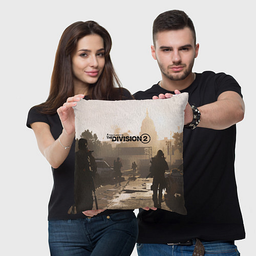Подушка квадратная Tom Clancy's The Division / 3D-принт – фото 3