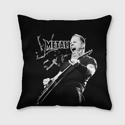 Подушка квадратная Metallica, цвет: 3D-принт