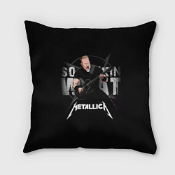 Подушка квадратная Metallica black
