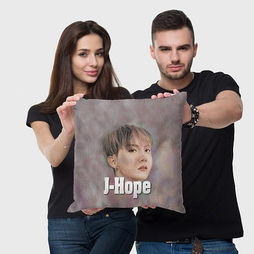 Подушка квадратная BTS J-Hope / 3D-принт – фото 3
