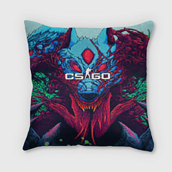 Подушка квадратная CS:GO Hyper Beast, цвет: 3D-принт