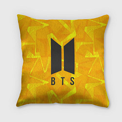 Подушка квадратная BTS: Yellow Style, цвет: 3D-принт