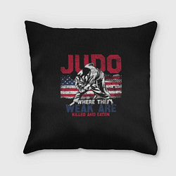 Подушка квадратная Judo USA, цвет: 3D-принт