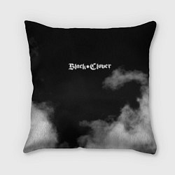 Подушка квадратная Чёрный клевер, цвет: 3D-принт