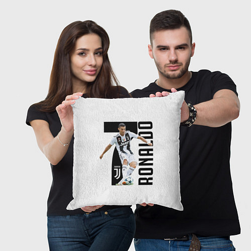 Подушка квадратная Ronaldo the best / 3D-принт – фото 3