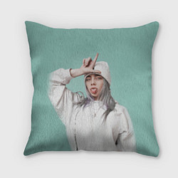 Подушка квадратная BILLIE EILISH, цвет: 3D-принт