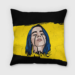 Подушка квадратная Billie Eilish, цвет: 3D-принт