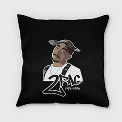 Подушка квадратная 2pac, цвет: 3D-принт