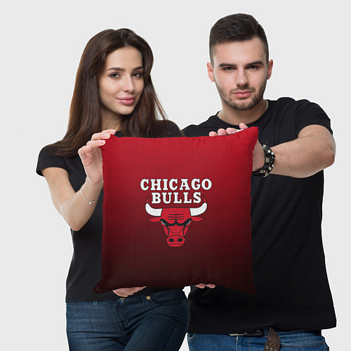 Подушка квадратная CHICAGO BULLS / 3D-принт – фото 3