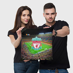Подушка квадратная FC Liverpool, цвет: 3D-принт — фото 2