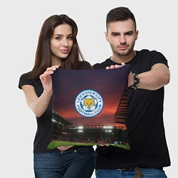 Подушка квадратная FC Leicester City, цвет: 3D-принт — фото 2