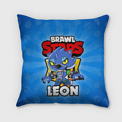 Подушка квадратная BRAWL STARS WEREWOLF LEON, цвет: 3D-принт